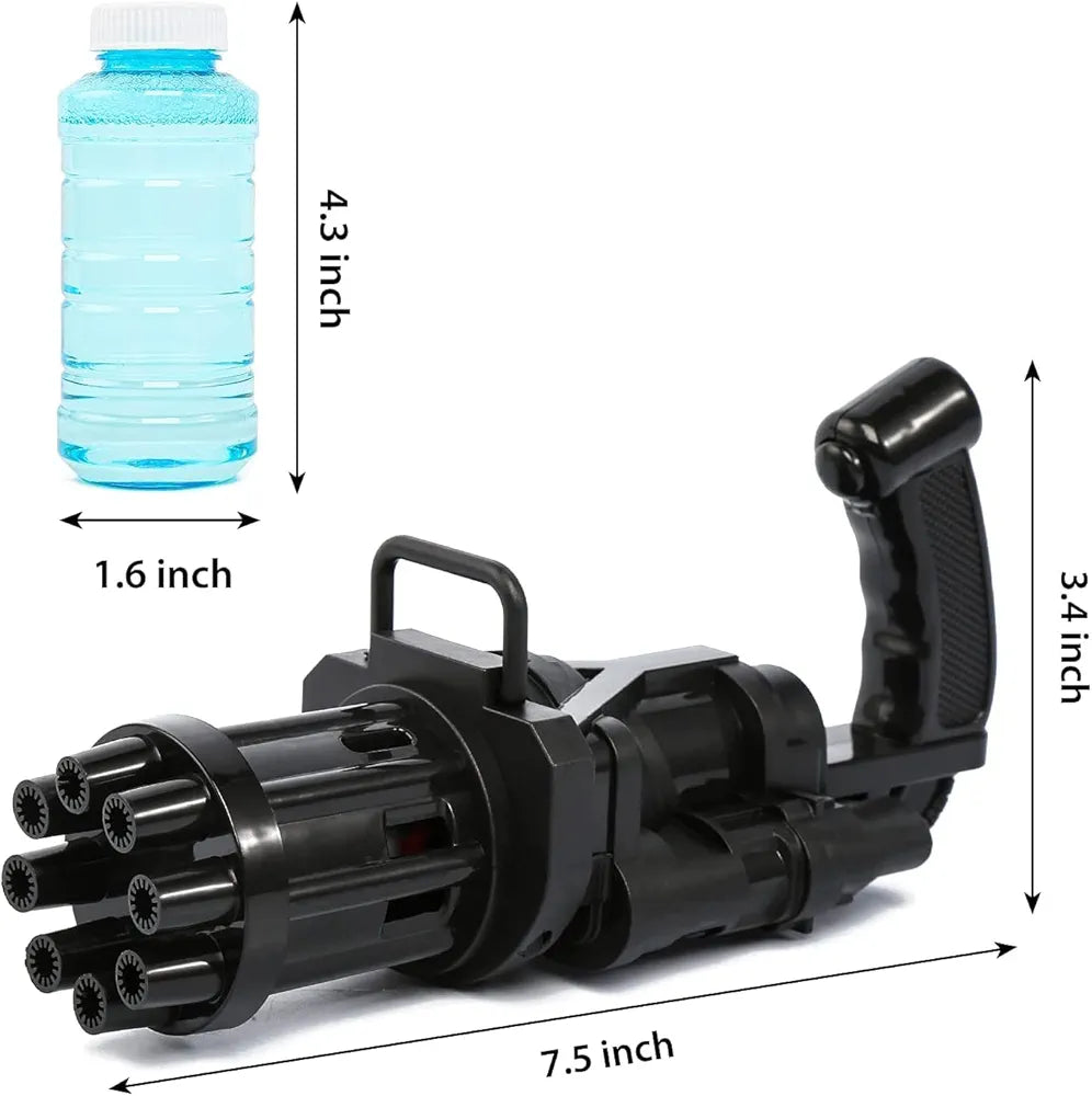 Mal Bubble Gun Machine - Massive Bubble Gattler Toy gun With Bubble liquid for Kids - Automatic Electric Bubble Maker Machine glue Gun - Assorted Random Color gmGiftcenter
