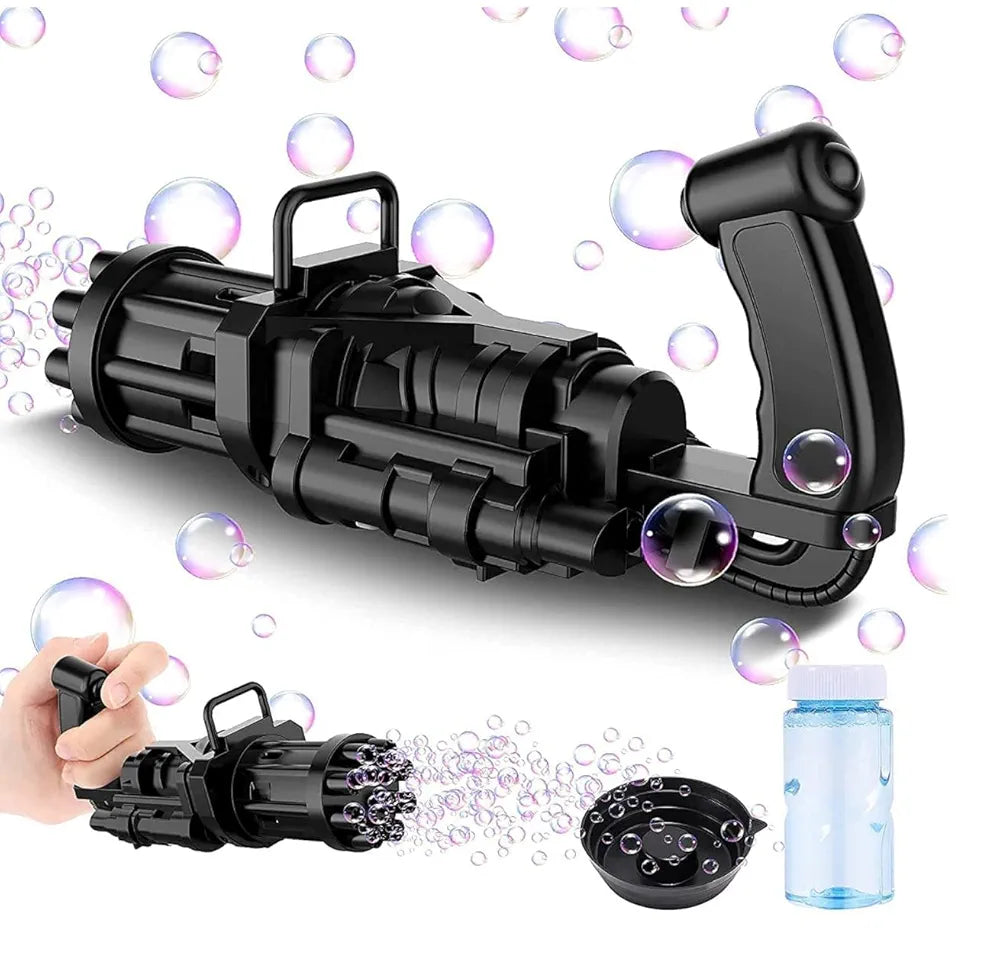 Mal Bubble Gun Machine - Massive Bubble Gattler Toy gun With Bubble liquid for Kids - Automatic Electric Bubble Maker Machine glue Gun - Assorted Random Color gmGiftcenter