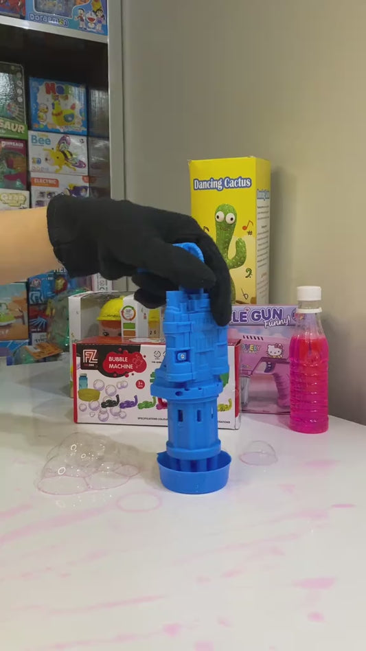 Mal Bubble Gun Machine - Massive Bubble Gattler Toy gun With Bubble liquid for Kids - Automatic Electric Bubble Maker Machine glue Gun - Assorted Random Color  gmGiftcenter