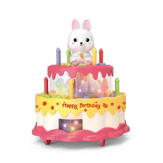TOY Birthday Cake Rotation with Light and Music